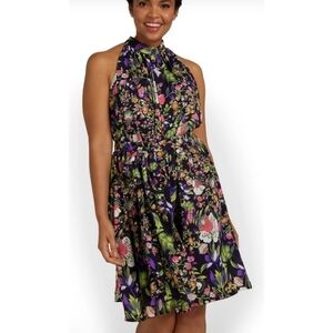 NWT New York & Company Floral Print Halter Mini Dress